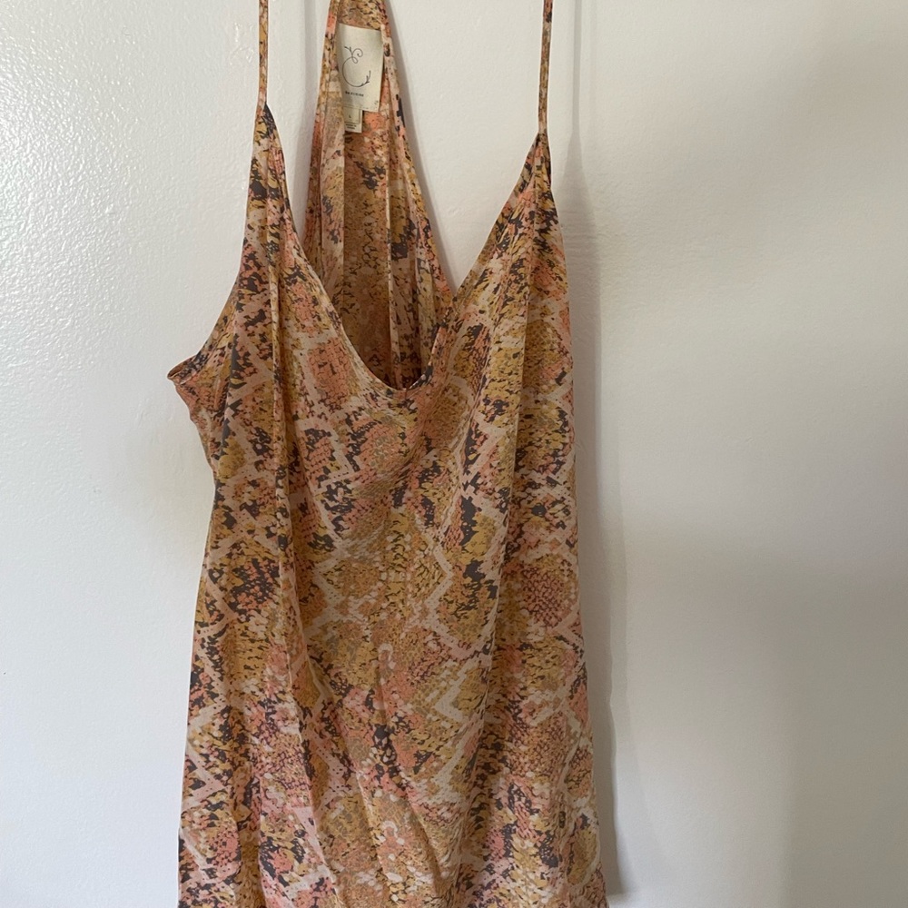 Anthropologie Eloise Snakeskin Tank
